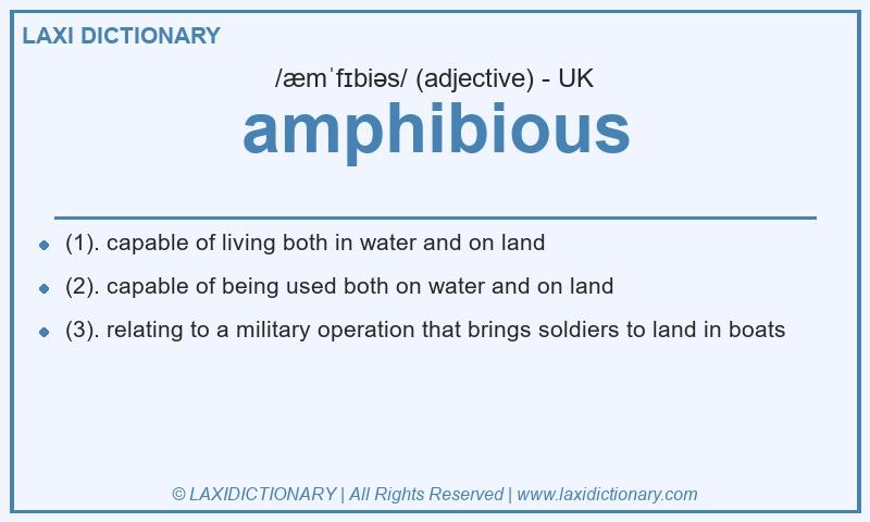 Definition amphibious in British English