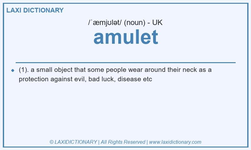 Definition amulet in British English
