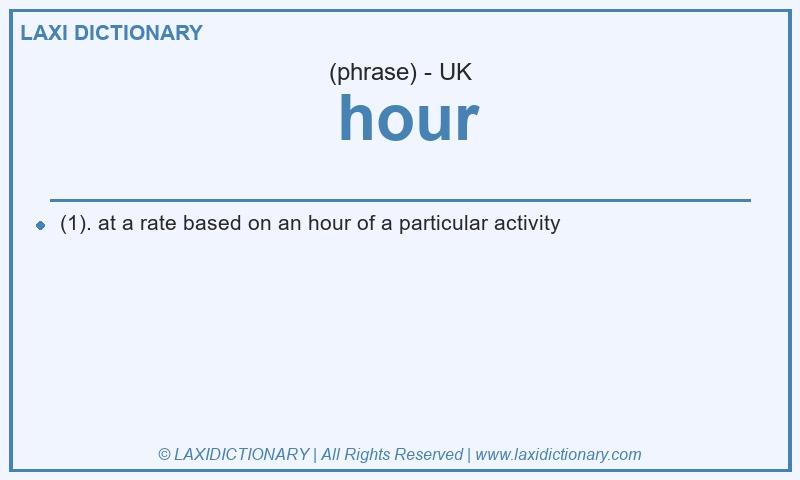Definition hour in British English