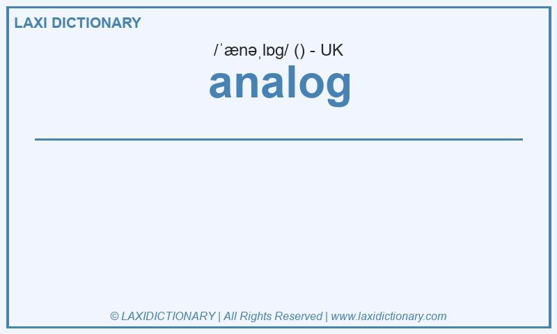 Definition analog in British English
