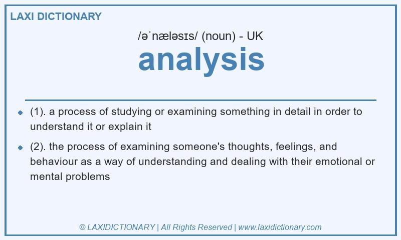 Definition analysis in British English