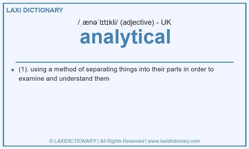 Definition analytical in British English