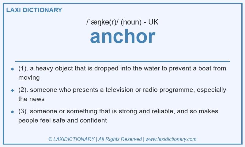 Definition anchor in British English