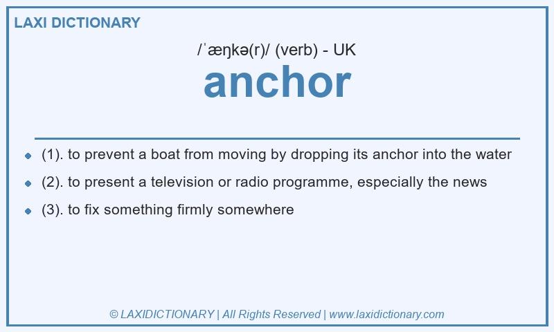 Definition anchor in British English