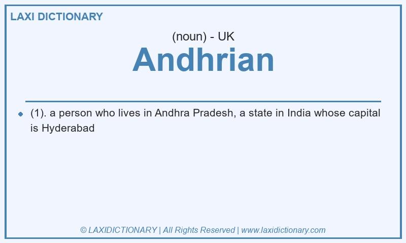 Definition Andhrian in British English