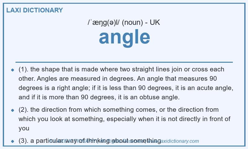 Definition angle in British English