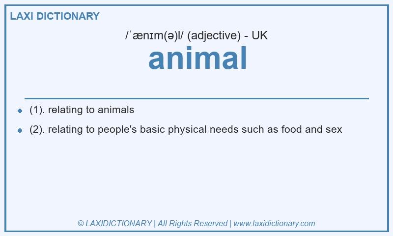 Definition animal in British English