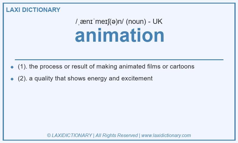 Definition animation in British English