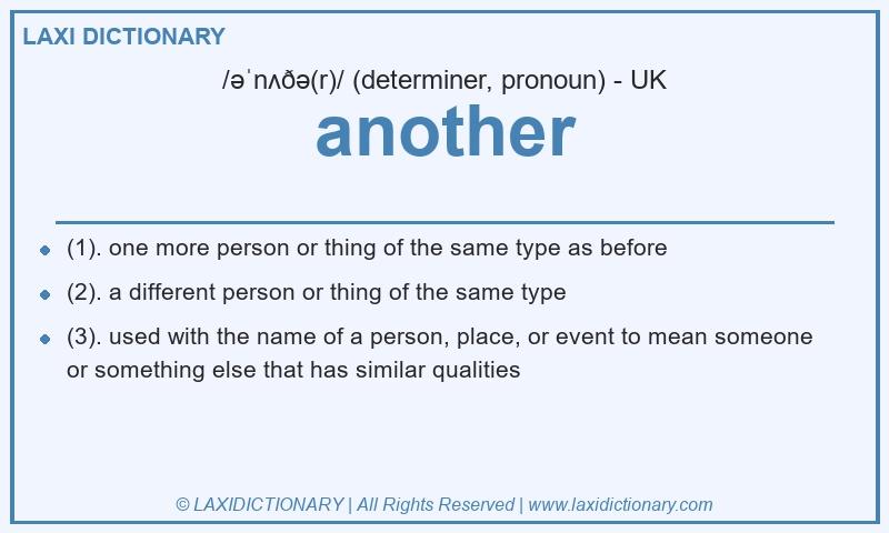 Definition another in British English
