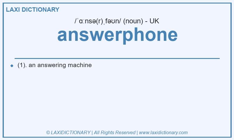 Definition answerphone in British English