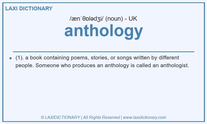 Definition anthology in British English