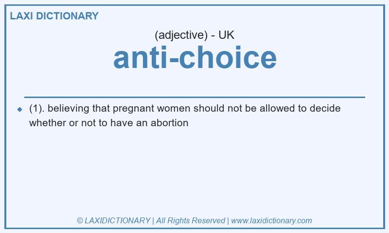 Definition anti-choice in British English