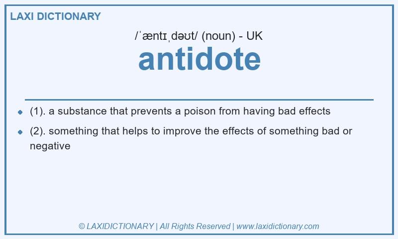 Definition antidote in British English