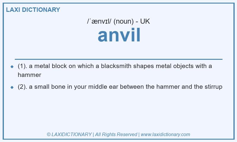 Definition anvil in British English