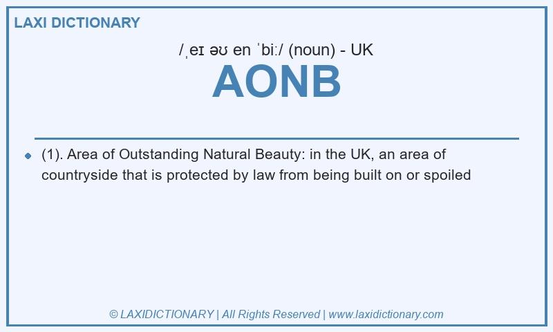 Definition AONB in British English