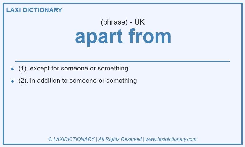 Definition apart from in British English
