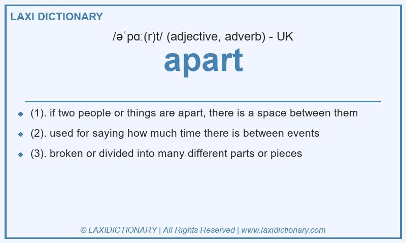 Definition apart in British English