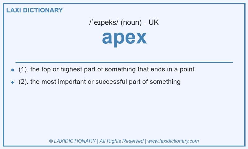 Definition apex in British English