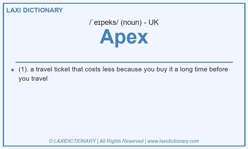 Definition Apex in British English