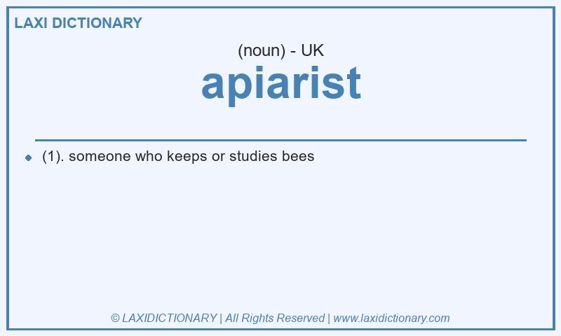 Definition apiarist in British English