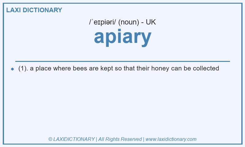 Definition apiary in British English