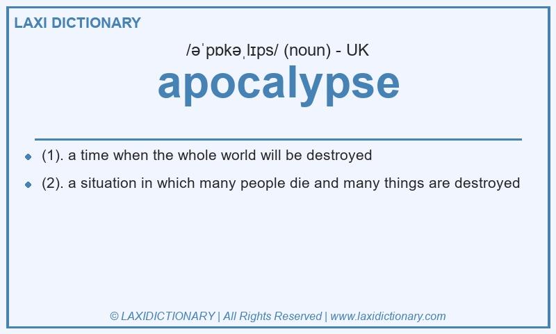Definition apocalypse in British English