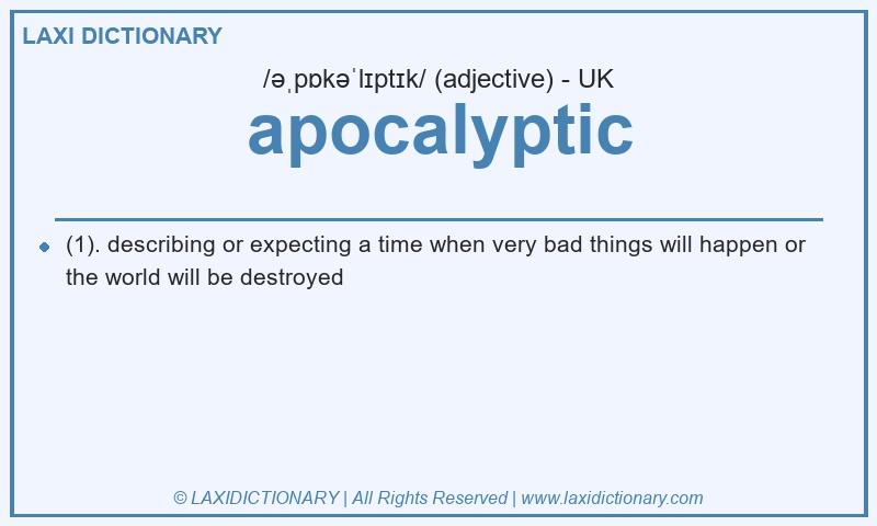 Definition apocalyptic in British English