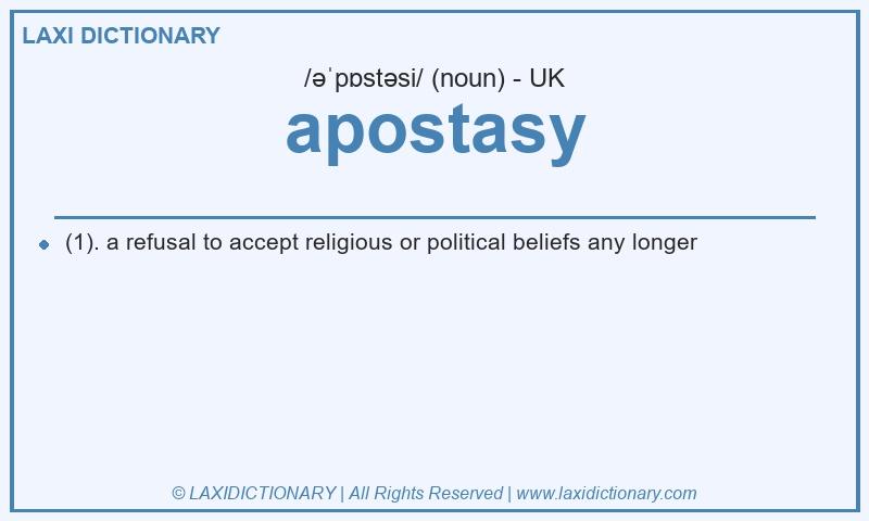 Definition apostasy in British English