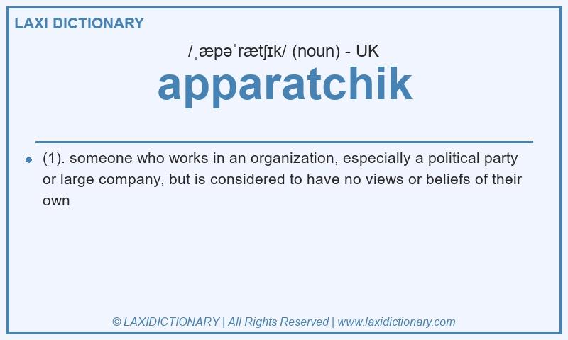 Definition apparatchik in British English