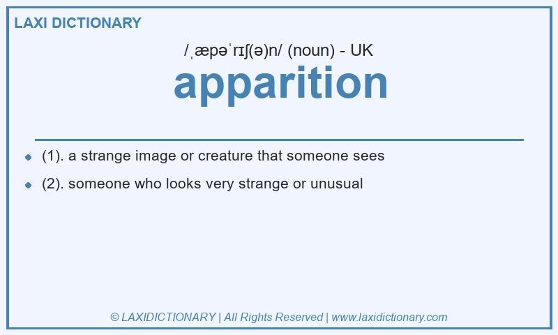 Definition apparition in British English