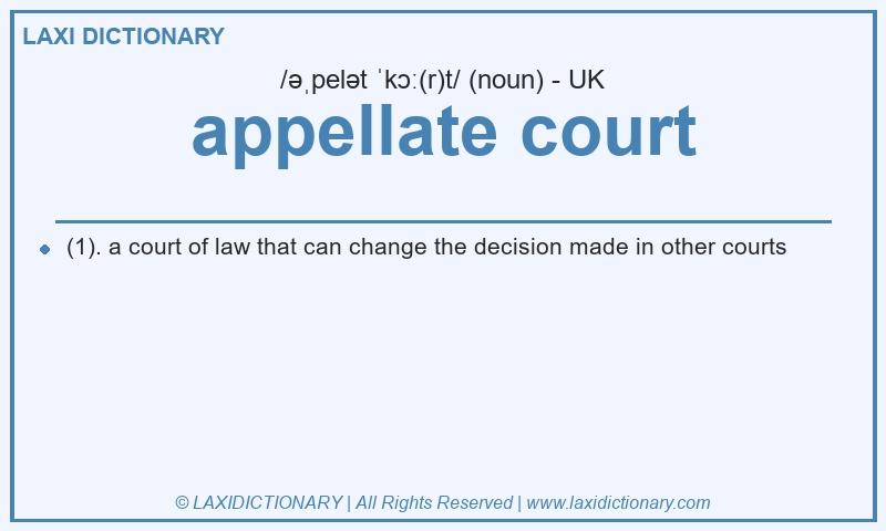 Definition appellate court in British English