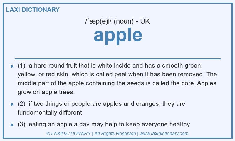 Definition apple in British English