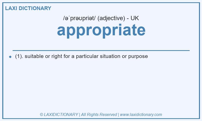 Definition appropriate in British English