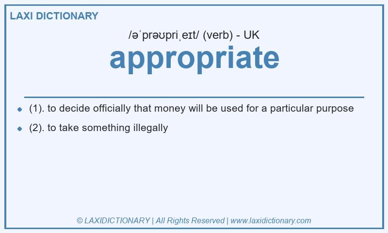 Definition appropriate in British English