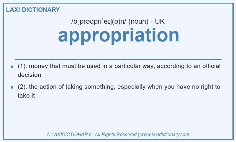 Definition appropriation in British English