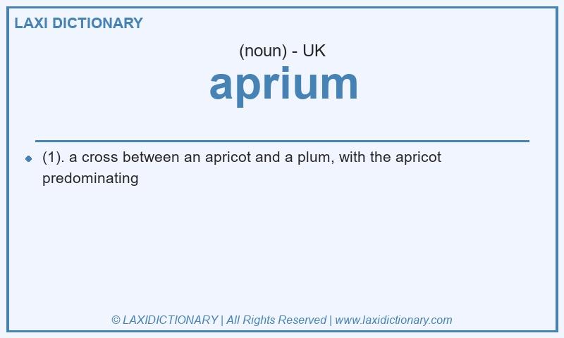 Definition aprium in British English