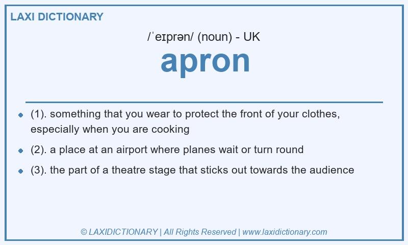 Definition apron in British English