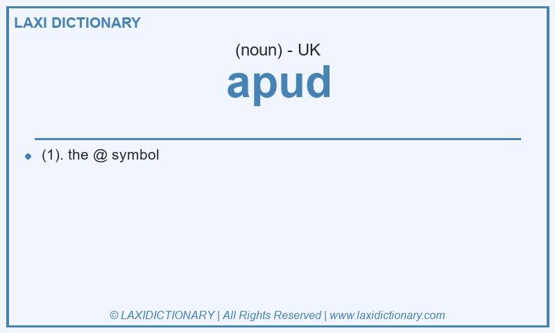 Definition apud in British English