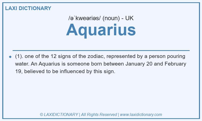 Definition Aquarius in British English