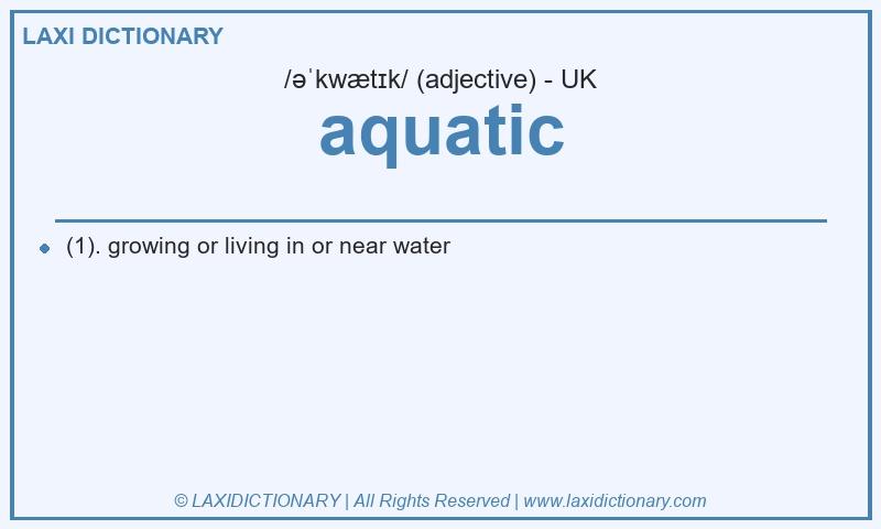 Definition aquatic in British English