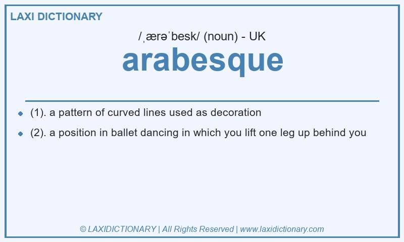 Definition arabesque in British English