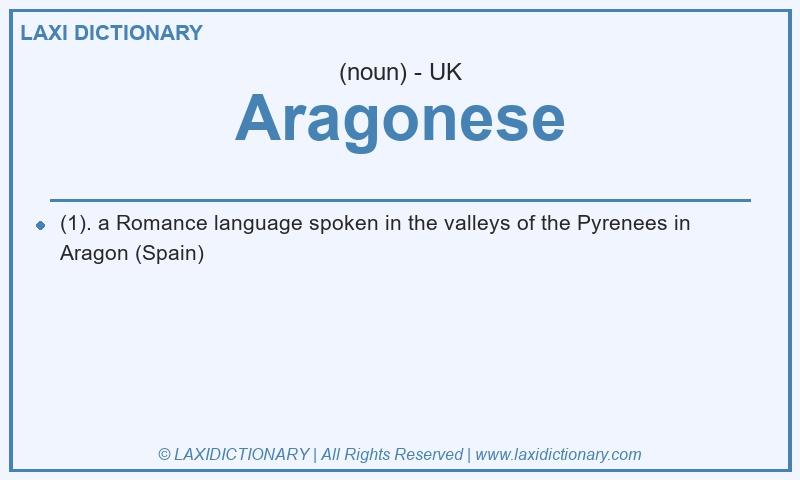 Definition Aragonese in British English