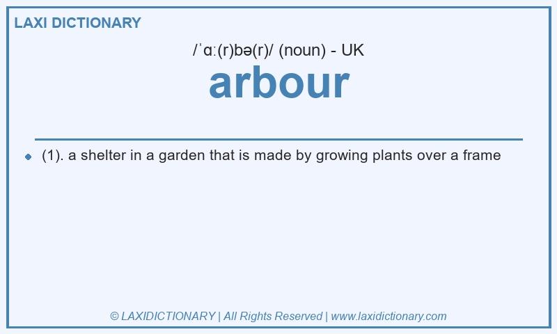 Definition arbour in British English