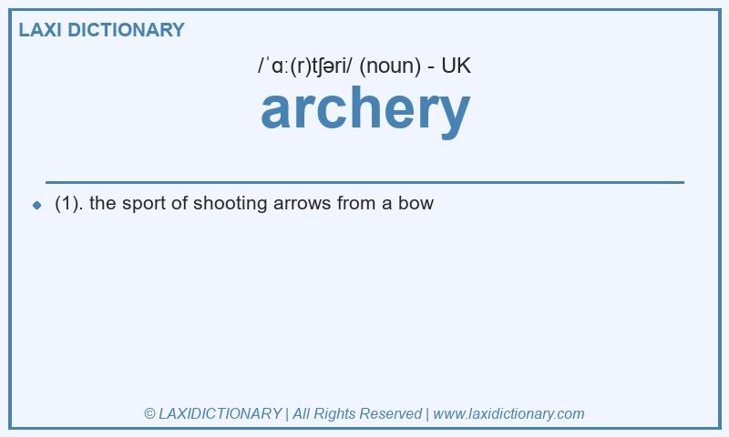 Definition archery in British English