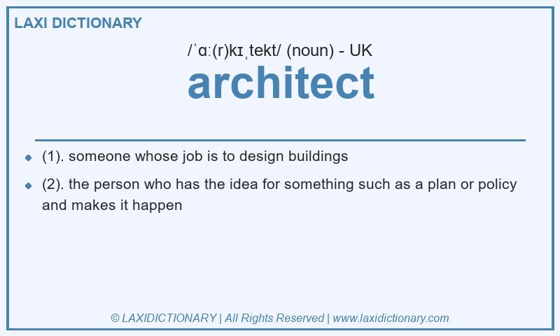Definition architect in British English