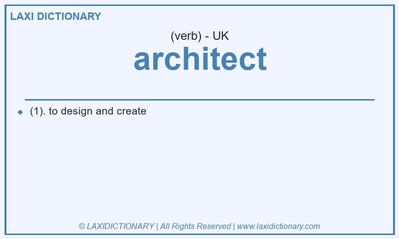 Definition architect in British English