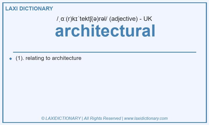 Definition architectural in British English