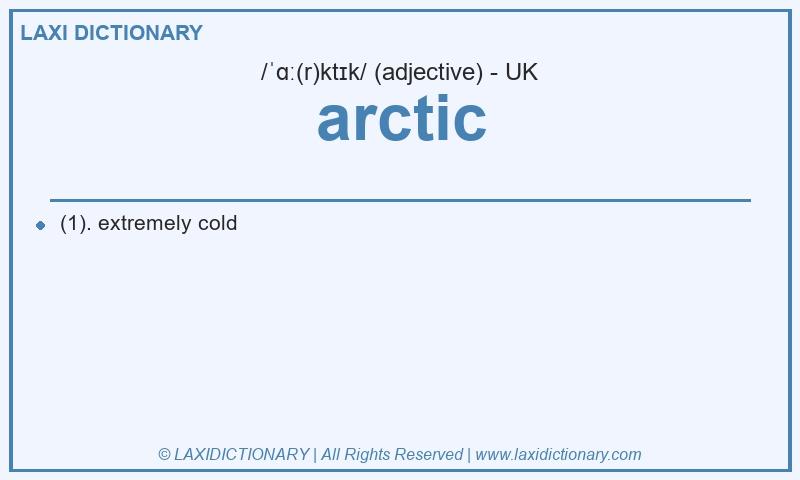 Definition arctic in British English