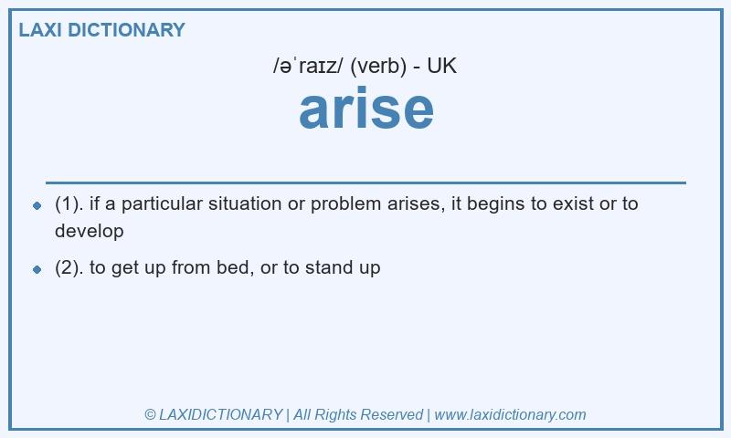 Definition arise in British English