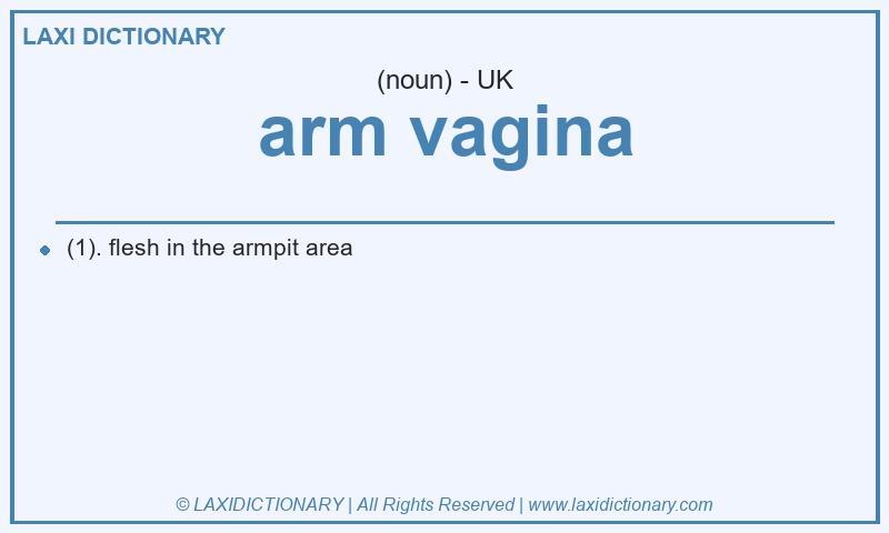 Definition arm vagina in British English